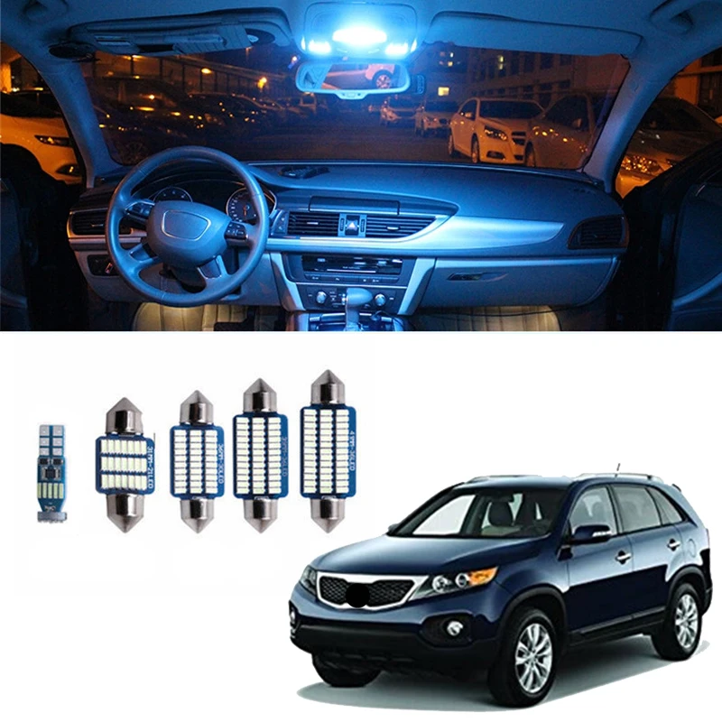 8pcs Car Dome Lamp Led Light White Interior Bulbs Package Kit Map Trunk