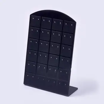 

48 Holes Acrylic Earring Display, Jewelry Display Rack, Black, 8.7x3.5x13.5cm