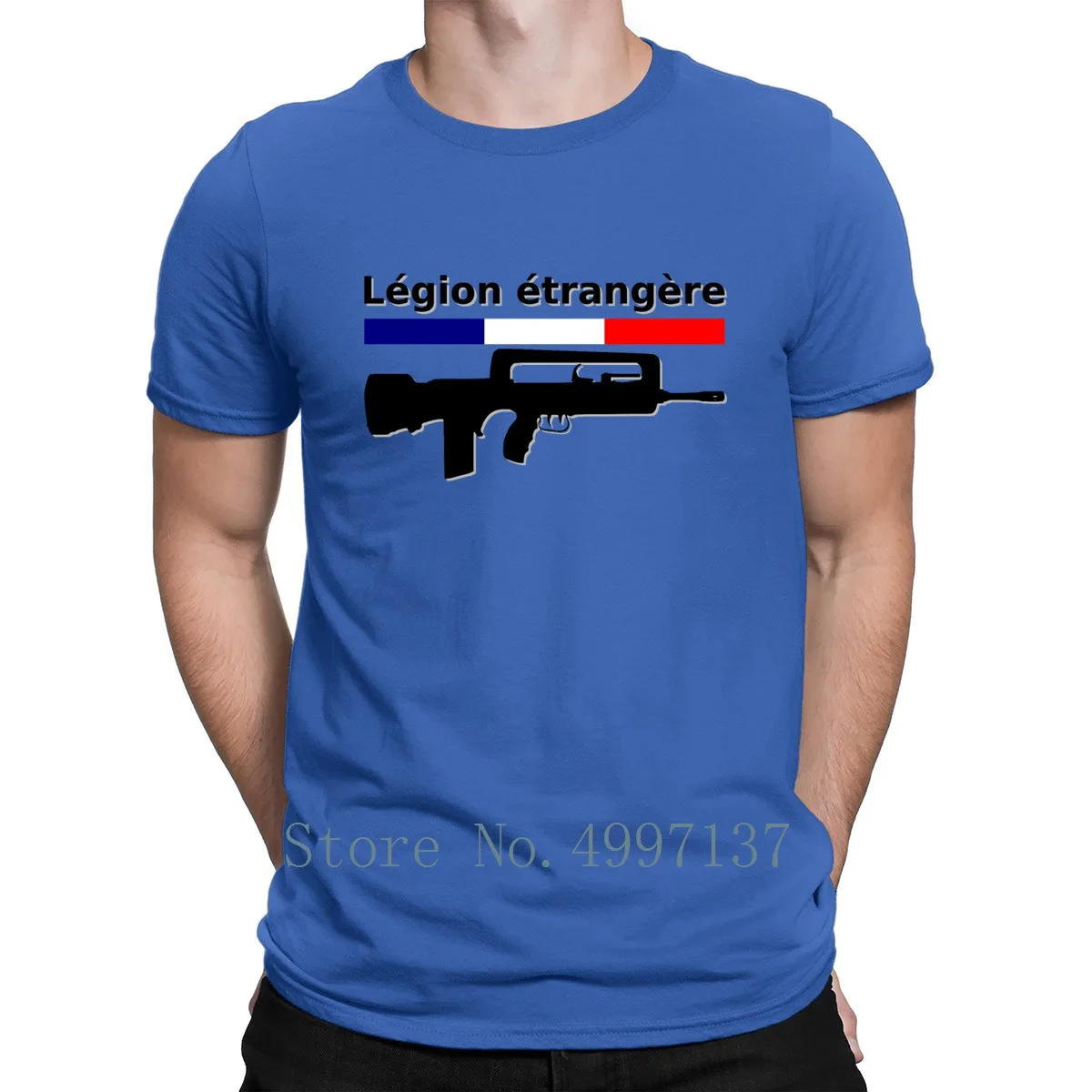 

French Foreign Legion T Shirt Interesting Spring Autumn Comical Letters O-Neck Tee Shirt Printed Letters Shirt