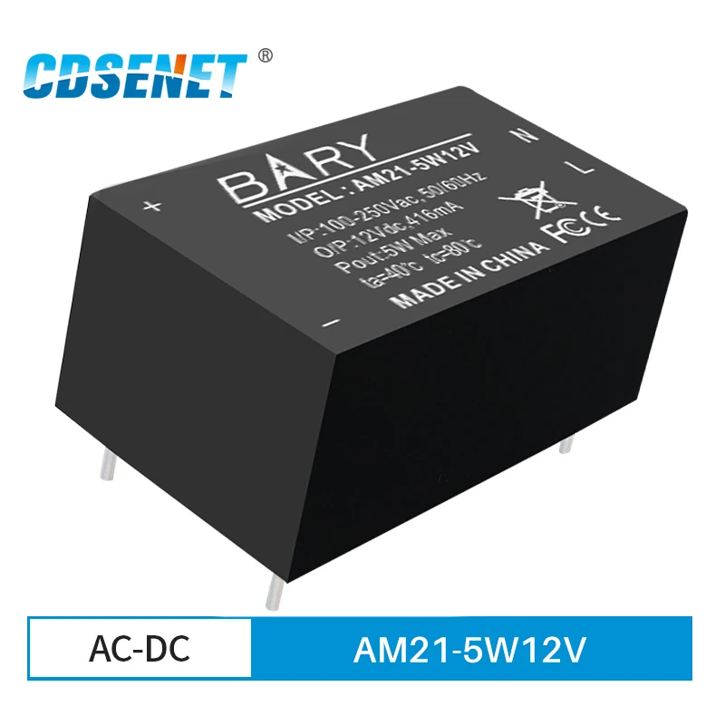 AC-DC Switching Power Supply 100V 250V To 5V AM21-5W12V CDSENET 5W 416mA Step-down Voltage Module AC Isolation Stabilized lm5017mrx nopb l5017mr soic 8 switching voltage regulators 100v 600ma cot sync buck reg power management ics brand new original