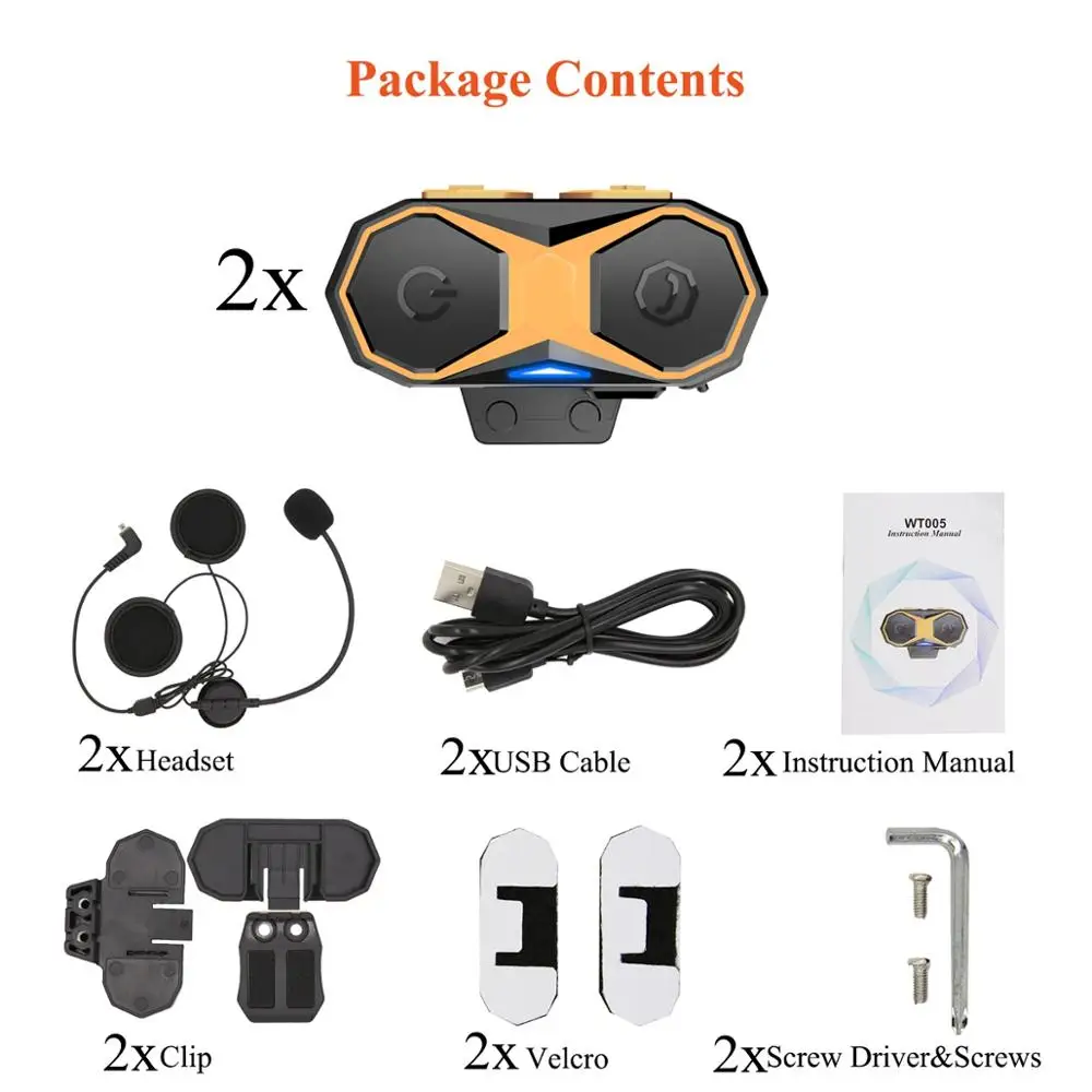 2 шт. Pro moto rcycle шлем bluetooth гарнитура moto rcycle домофон moto 3 Rider 1000 м беспроводной Intercomunicador BT Interphone