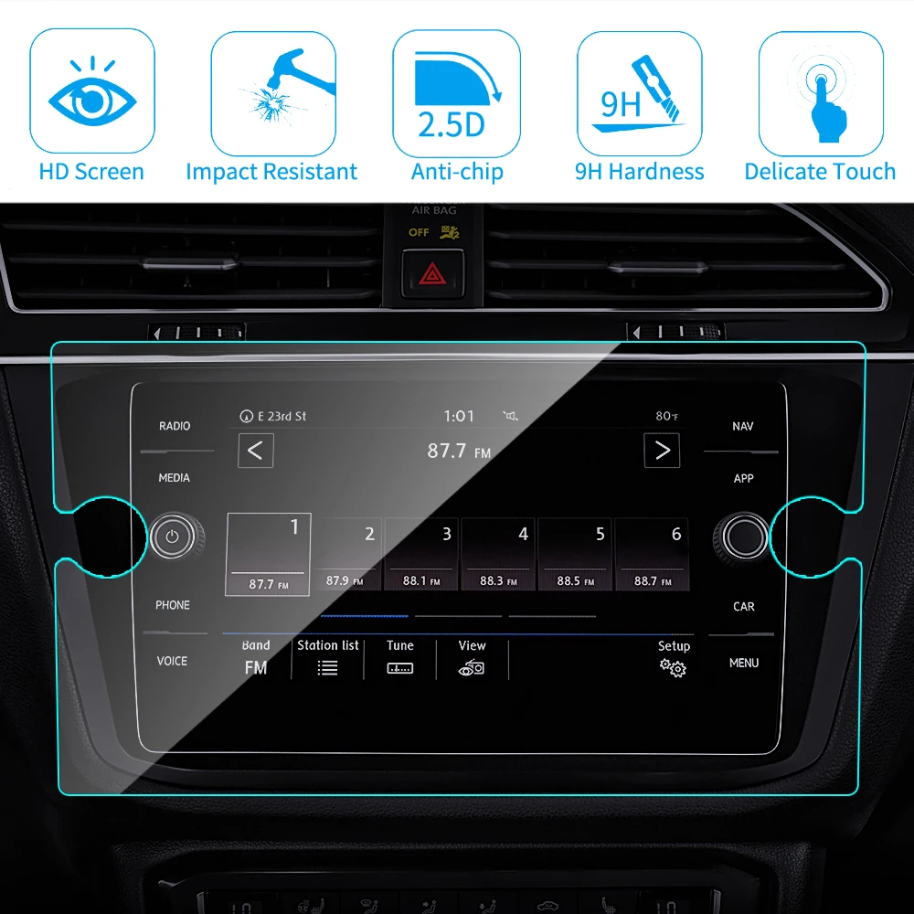 

8'' Car GPS Navigation Screen Protector for Volkswagen Tiguan Atlas Jetta Golf 2019 2018 ,for VW Golf R GTI Alltrack SportWagen