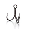 15pcs/lot Matte Tin Color Treble Hook High Strength Hooks 2# 4# 6# 8# 10# 12# High-Carbon Steel Saltwater Sea Fishing Hook ST46 ► Photo 2/6