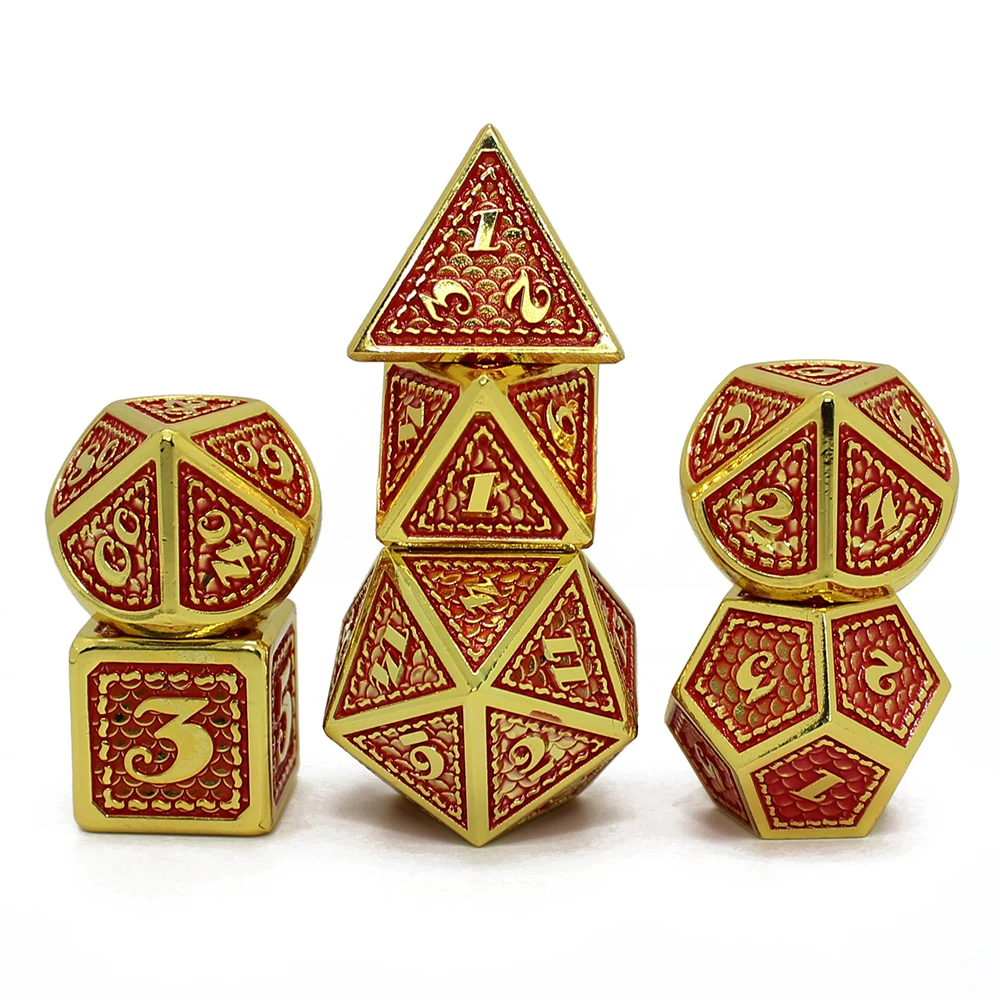Новинка 2020 металлические кости DnD игральные для ролевой игры в комплекте стиле