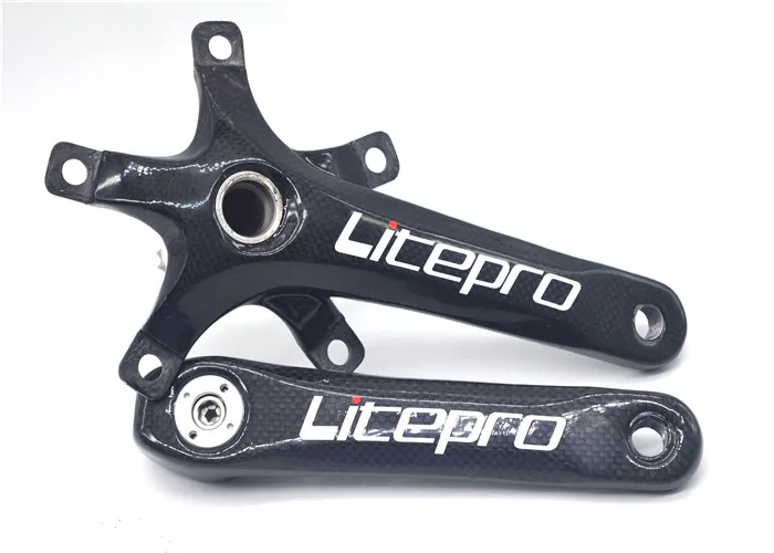 Litepro велосипед Сверхлегкий карбоновый коленчатый набор 130 BCD 412 складной велосипед шатун для дорожного велосипеда 170 мм части велосипеда