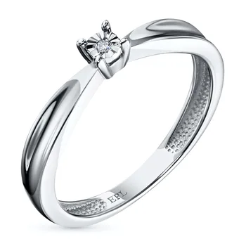 

White gold ring with a diamond e0901kts08200117