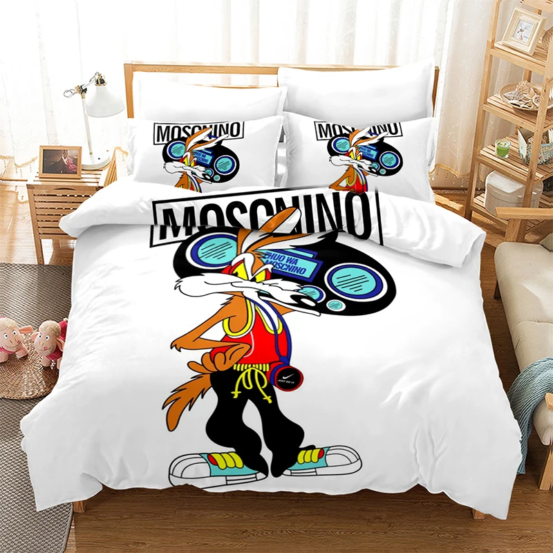 Bedding Set Catoon Movie 3D Rabbit Bunny Anime Duvet Cover Set for Kids Twin Full Queen King Size Comforter Bedding Sets