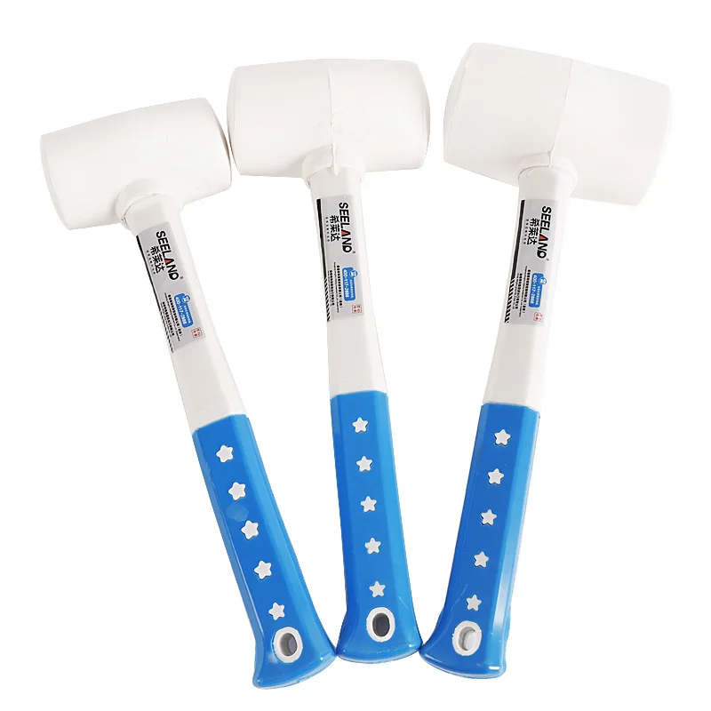 

Hot 500g/750g/1000g Elastic Rubber Hammer Seamless Welding Hand Tools for Home Decoration TPR Handle Repairing Tools