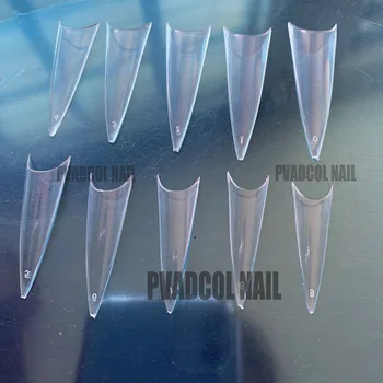 

500 Packs Extra Long Point Stiletto False Nail Tips Acrylic Gel Salon Half Cover Tip Nails