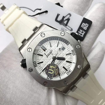 

u1 factory white color Men Automatic Mechanical royal Watches Drivel Crystal Sapphire Sport Watch free delivery
