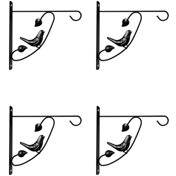 

4 Pack Plant Stand Hanger 12 Inch Hanging Flower Groove Hook Basket Flower Basket Bird Feeder Hook