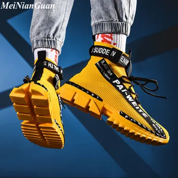 

Sock Sport Shoe Men Running Shoes Male Sneakers Mesh Sporty Man Shoes Comfortable Men's Summer Shoes Big Size High Top Shoes B5