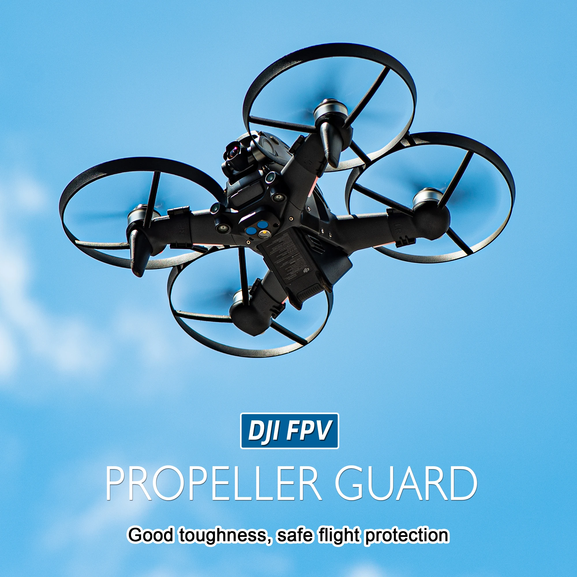 Prodrocam Protector de hélices para DJI FPV Combo Drone Protector de hélice transparente de 360 ° Protección de hélice anticolisión accesorio de seguridad de vuelo de guardia de hélice 
