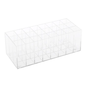 

Lipstick Holder, 24 Places Acrylic Lipstick Lip Gloss Display Stand Cosmetics