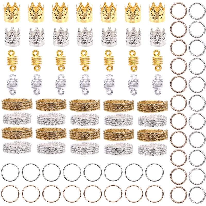 

100pcs Hair Leaf Star DIY Hair Clip Hair Cuffs Gold Hair Braid Dreadlocks Beads Dread Tube Charm Dreadlock Accessaries