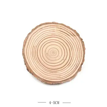 

Wooden Cup Mat Natural Round Wood Coffee Mug Coaster Drinks Annual Ring Piece Holder Home Photography Handmade Table Decoration