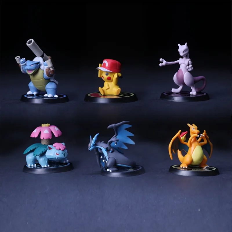 Takara Tomy Покемон Пикачу Venusaur Charizard Mewtwo Blastoise Фигурки игрушки покемон модель День