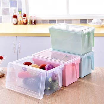 

Plastic Storage Boxes Multi-Function Modern Home Kitchen Refrigerator With Handle Fruit And Vegetable Food Storage Box