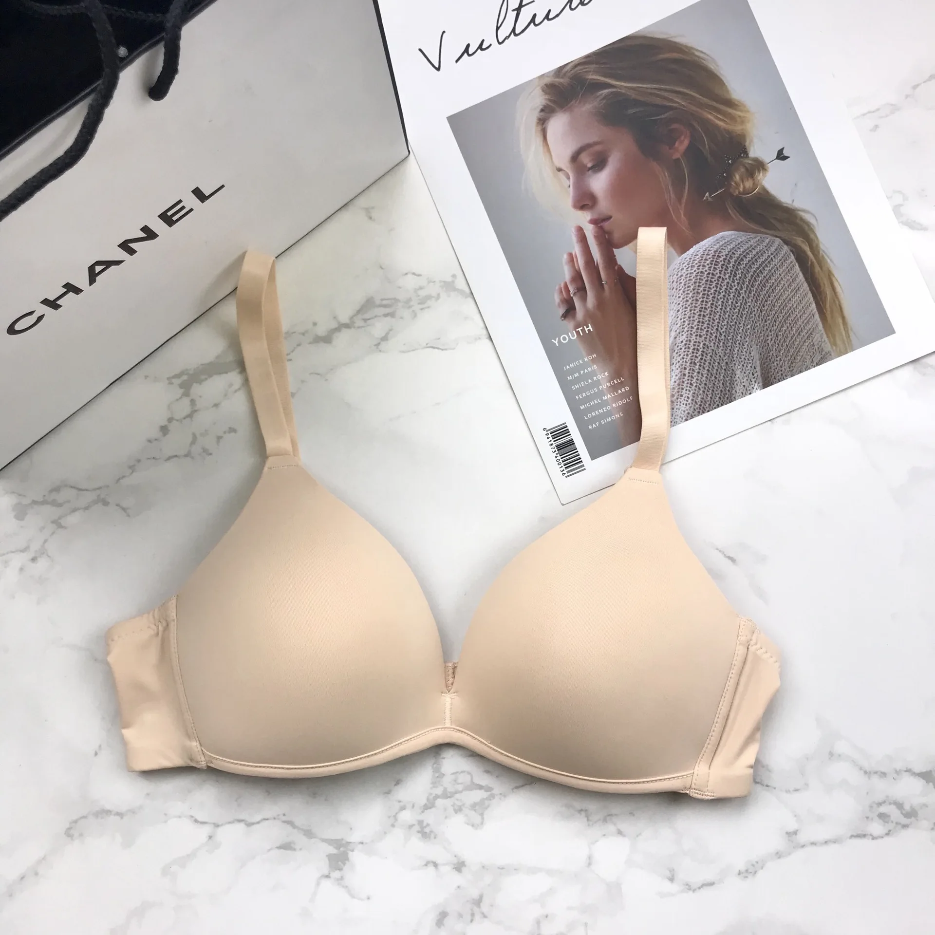 wireless bra New lingerie sexy triangle cup bra comfortable breathable cotton thin cup without steel ring low heart position underwear plus size bras Bras