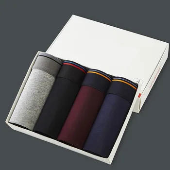 

New Men Underwear boxer cotton Cuecas Boxers Mens boxer shorts Underwear Low waist U convex pouch Man and breathable underpant