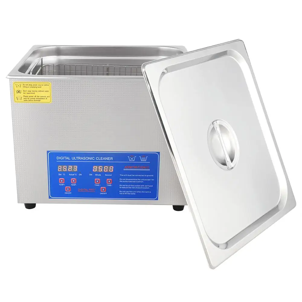 

15L Digital Stainless Ultrasonic Cleaner Bath Heater Tank Timer Heat High-power Ultrasonic Cleaning Tool for Glasses Watch