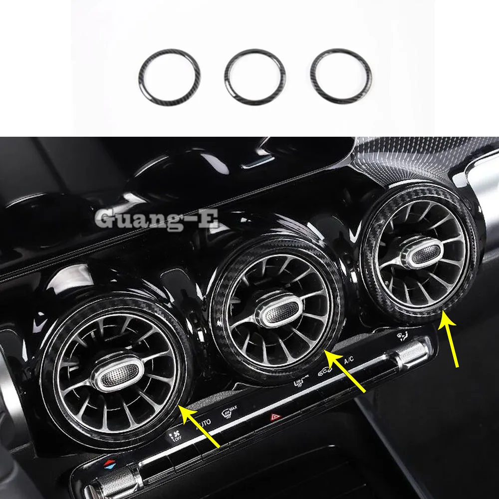 

Наклейка Переключатель Вентиляционный Выход средняя панель кондиционирования воздуха отделка рамка лампа Теплый Парк 3 шт. для Mercedes Benz GLA 2020 2021 2022 2023