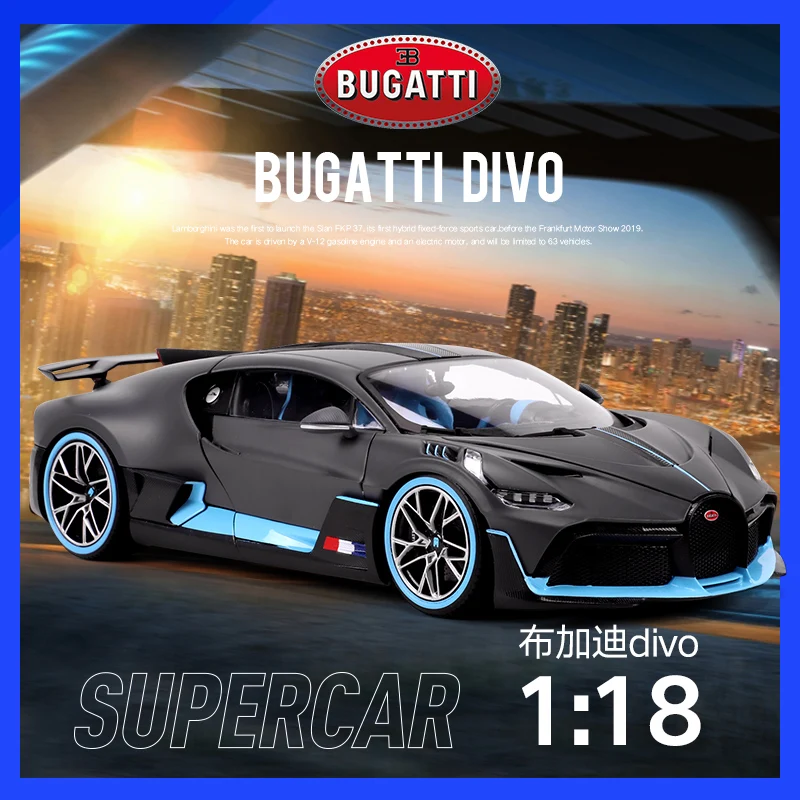 Bburago 1:18 Bugatti Divo Chiron Sports Car Simulazione Statica Die Cast Veicoli Modello Da Collezione Giocattoli Per Auto