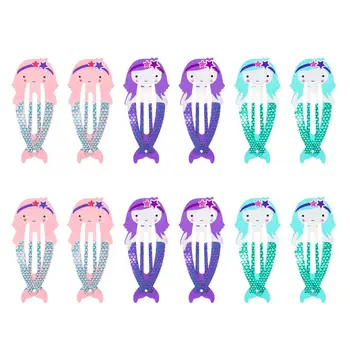 

Frcolor 12pcs Snap Hair Pins Mermaid Barrettes Hair Accessory Clips for Children Babies Kids Girls