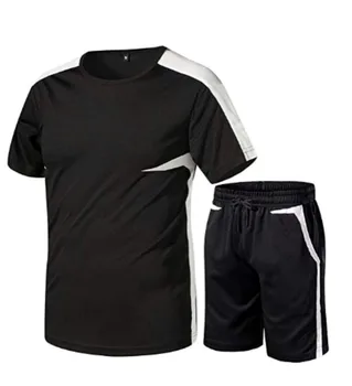 

Men's T-Shirts Shorts Tracksuit Sets Summer Short Sleeve Round Neck Tee Shirt and Shorts with Pockets Casual Jogging Suits