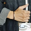 Vnox Stylish Mobius Bangle for Men Women Antique Stainless Steel Minimalist Twisted Metal Adjustable Casual Cuff Bracelet ► Photo 3/6