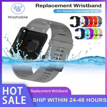 

For Garmin Forerunner 35 30 Smart Watch Premium Soft Silicone Replacement Strap Twill Black Buckle 11-Color Sport Wristband