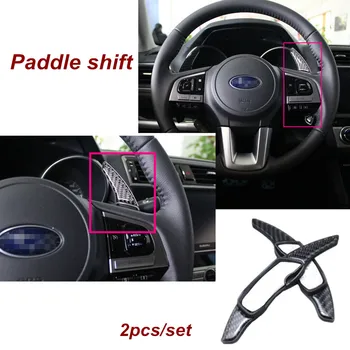 

ABS Carbon fiber steering wheel shift paddles shift paddles Car Sticker For Subaru XV Legacy Outback Forester Impreza BRZ