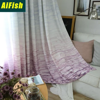 

Aifish Gradient Curtains For Living Room Balcony Windows Nordic Minimalist Impression Designed For Bedroom Curtains TM002-3