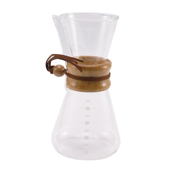 

600ML Heat Resistant Glass Coffee Pot Coffee Brewer Cups Counted Coffee Maker Barista Percolator
