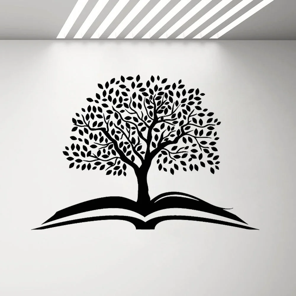 Книжные наклейки на стену для спальни художественная роспись книжка с деревом