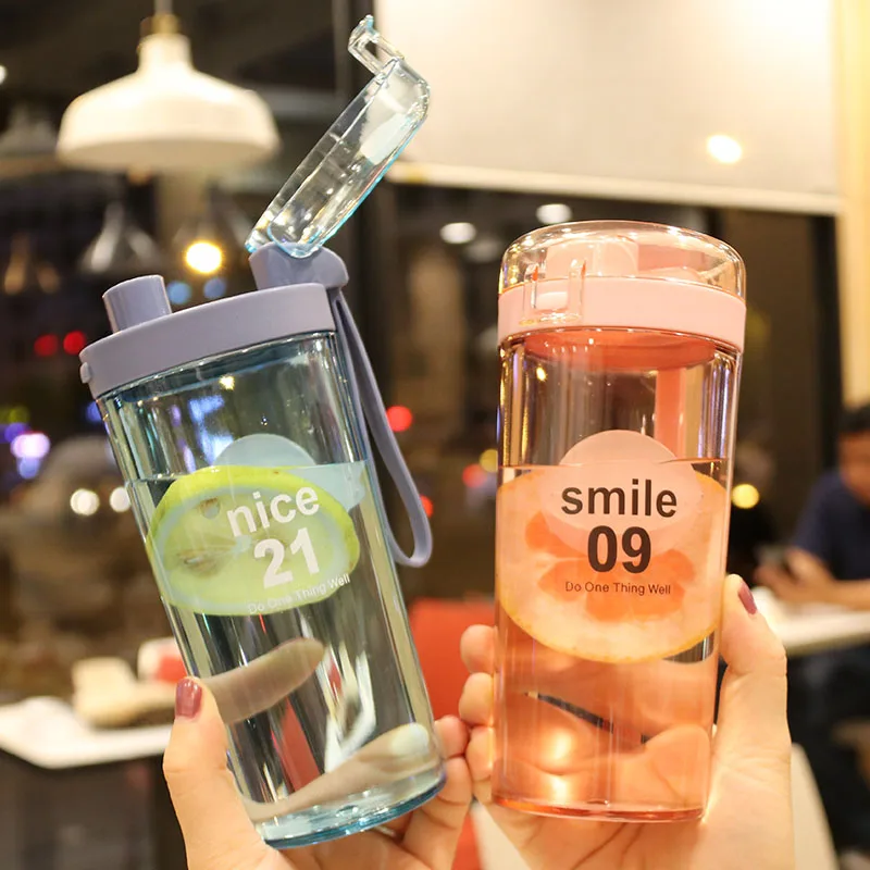 Встряхните стаканчик студентов, чтобы пить прямые пластиковые стаканчики для взрослых, фитнесс, свежий и простой стаканчик для питьевой воды, встряхните протеиновый порошок