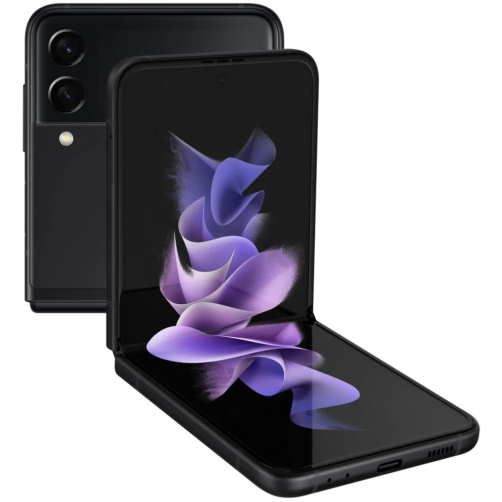 Smartphone Samsung Galaxy Z Flip3 Black 6.7&quot Dynamic AMOLED 2X Snapdragon 888 8 Gb 128 12/12 MP Android 3300 mAh for home office Mobile Phones