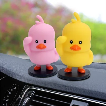 

Shaking Head Small Yellow Duck Inside The Car Decoration Cartoon Toy Car Windowsill Decoration B88
