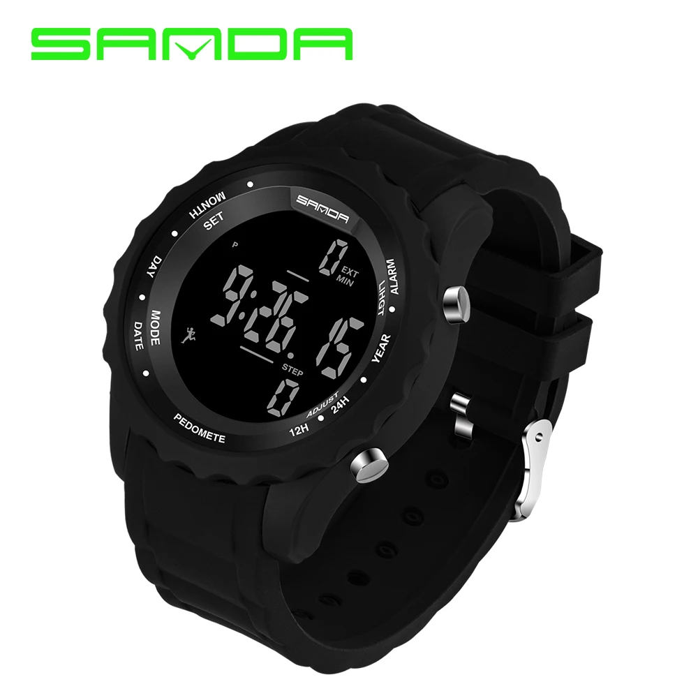 SANDA 370 мужские цифровые часы хронограф водонепроницаемый спортивный