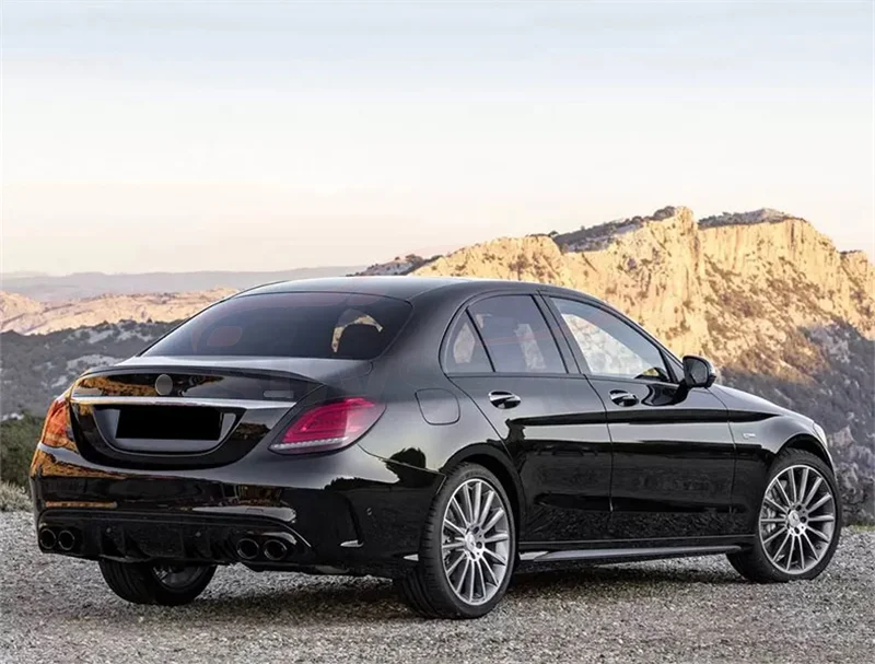 Диффузор заднего бампера с выхлопными наконечниками для Mercedes-Benz C-Class W205 C43 Coupe& Sedan
