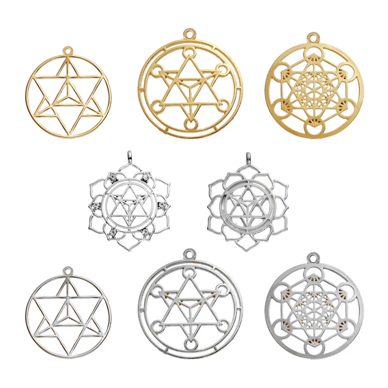 8 сезонов богемные медные медитационные Подвески Merkaba круглые золотые/серебряные