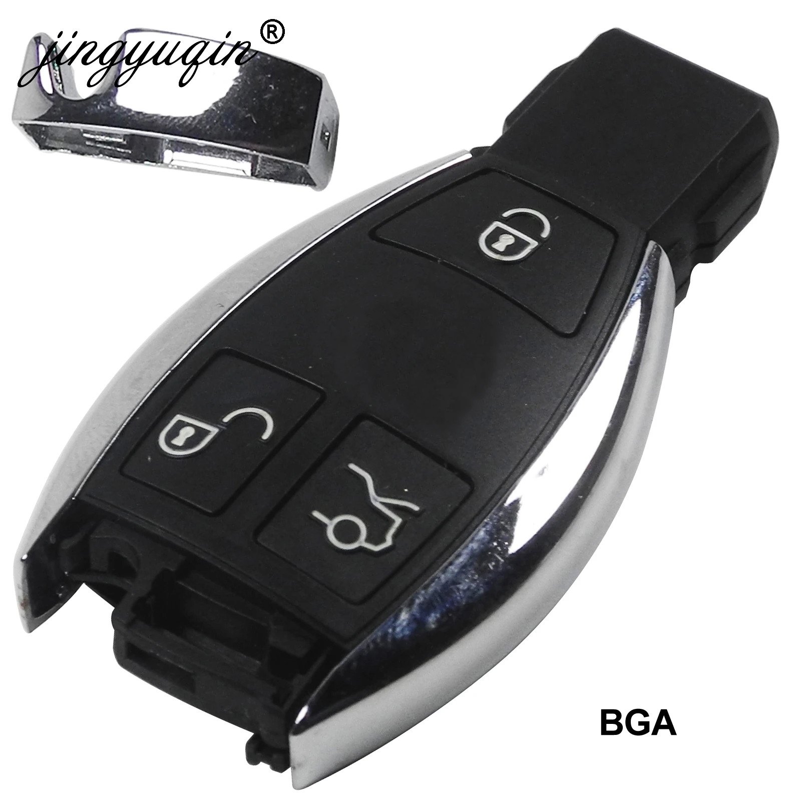 jingyuqin 2/3/4 Buttons Smart Remote Car Key Shell For Mercedes Benz BGA NEC C E R S CL GL SL CLK SLK Remote Key Fob - Color: BGA