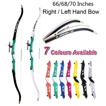 

66" 68" 70 " Recurve Bow 16-38Lbs with Aluminum Alloy Handle and Maple Limbs For Both Right and Left Hand Archery Hunting