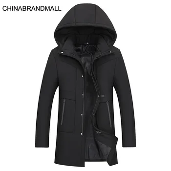 

Men Plus Fat Plus Size Cotton-padded Jacket Young Men Fat Man Medium Length Money With Cap Cotton-padded Jacket Male Cotton