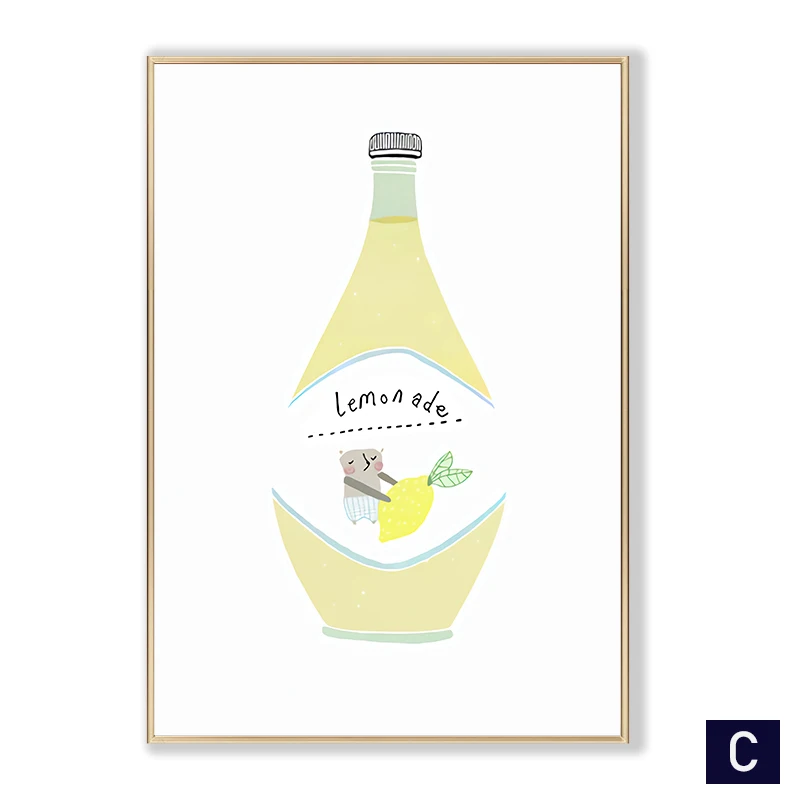 Funny-Fruit-Kitchen-Wall-Art-Poster-Nordic-Cartoon-Lemon-Strawberry-Kitchen-Canvas-Painting-Bathroom-Bedroom-Home (5)