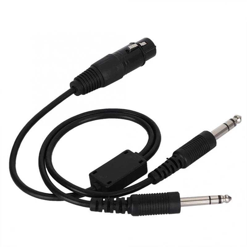 Aviation Headphone Adapter for Airbus XLR To GA Dual Plug 5 Pin Headset Adapter Cable Aviation Headphone Cable Earphone Accessor