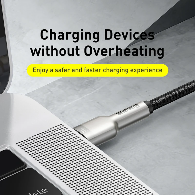 Baseus 100W USB C to USB Type C Cable for MacBook Pro QC 4.0 PD USB C Fast Charger Cable for Xiaomi Redmi For iPhone 15 Plus Pro — view 5