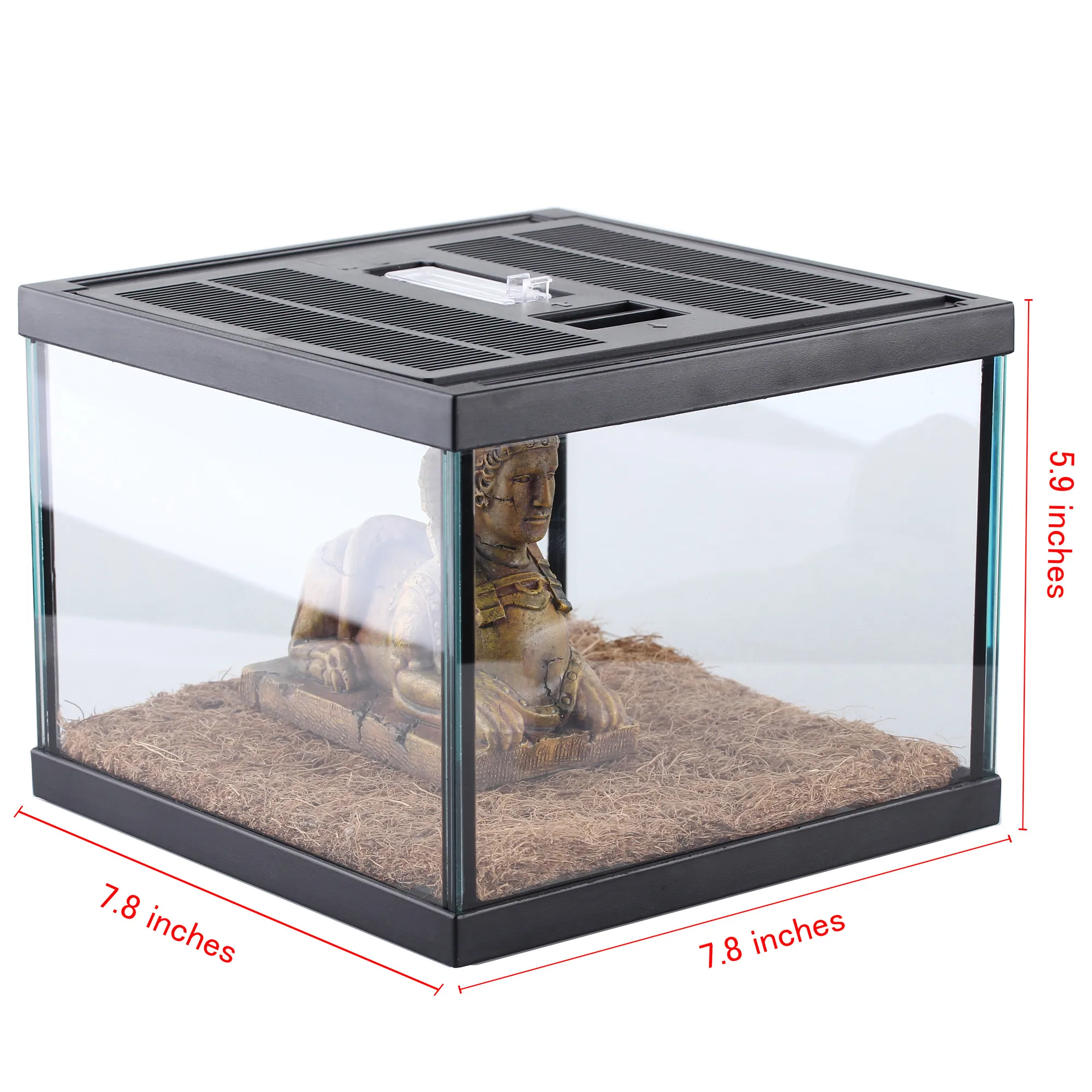 Пустынный стиль Сфинкс Рептилия Танк хрустальный стеклянный ящик для насекомых маленьких животных Кормление домашних животных клетка ящерица паук офисный Декор контейнер