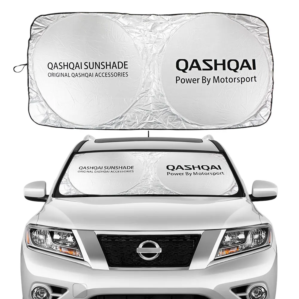 Parasol para parabrisas de coche, cubiertas de sombra para ventana delantera, accesorios para Nissan Qashqai J10 J11 2018 2019