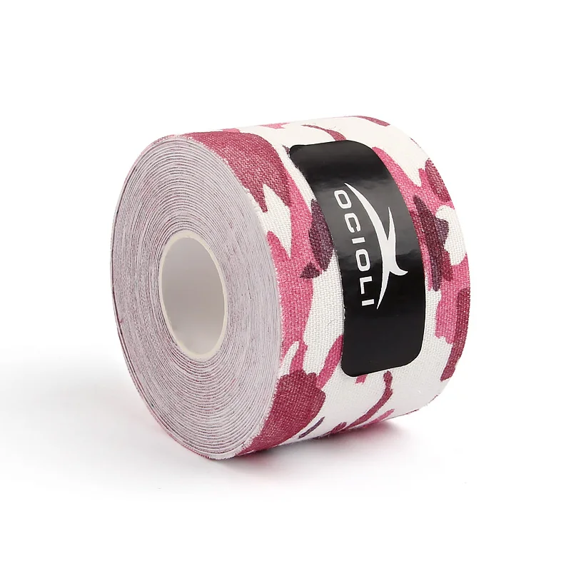 Pink Camo 5 см* 5 м эластичный бинт лейкопластырь на Kinesiologe лента спортивных травм напряжение мышц защиты кинезиологии ленты лентой мышц - Цвет: Pink Camo